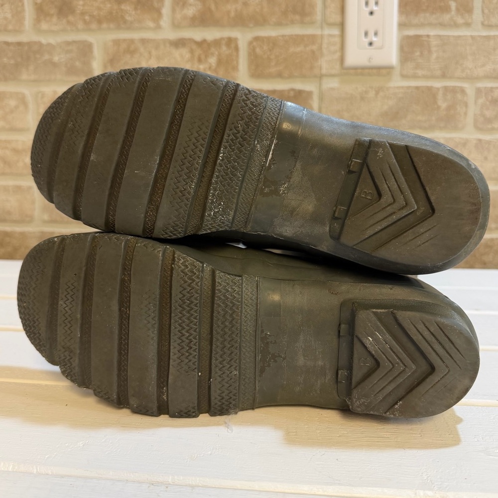 Hunter Women's Original Tall Gloss Rain Boots Dark Green Size 7 - Picture 8 of 11